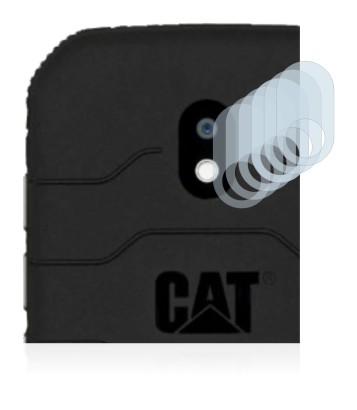 Abbildung des Geräts Caterpillar Cat S42 (NUR Kameraschutz) mit einer Vielzahl des Displayschutzes.