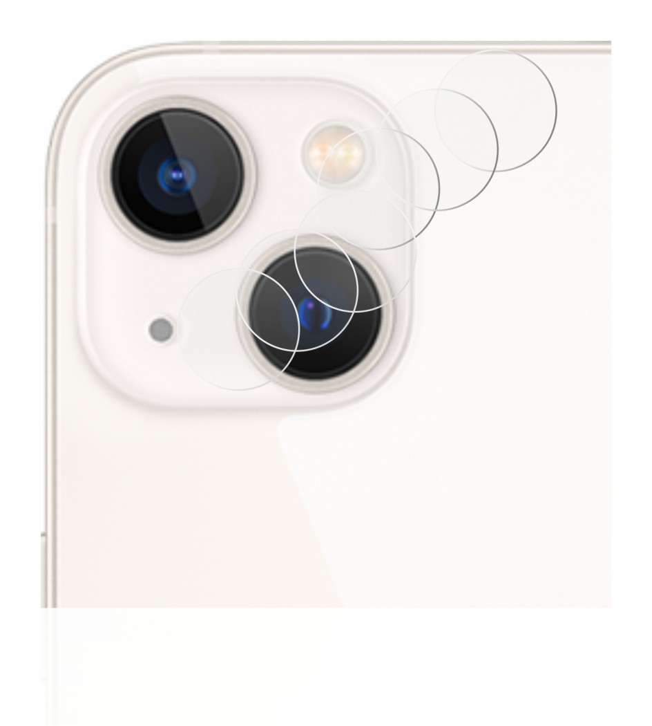 Immagine del dispositivo Apple iPhone 13 (SOLO Fotocamera) con un'ampia varietà di protezioni per lo schermo.