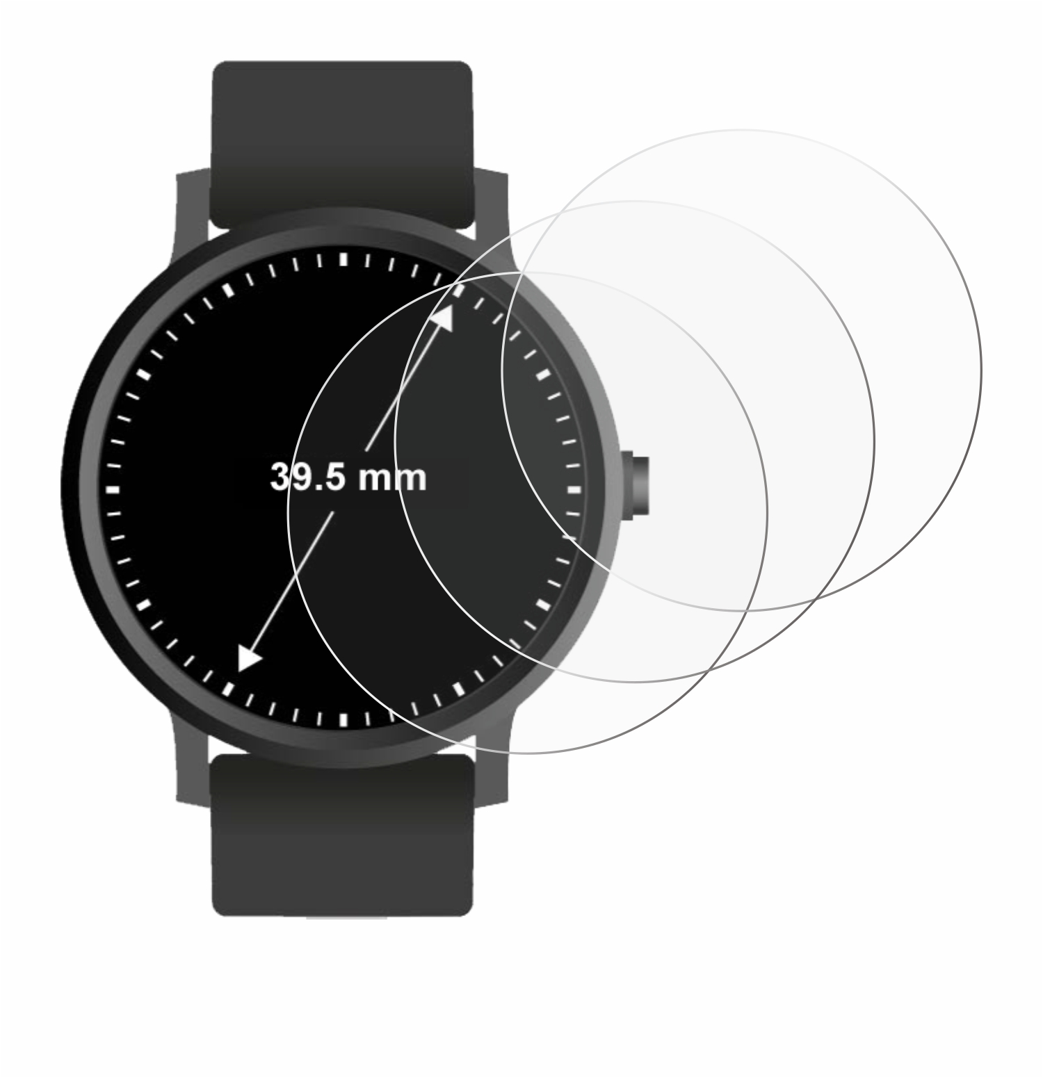 Schutzfolie für Armbanduhren Kreisrund alle Größen - Zdjęcie 104 z 166