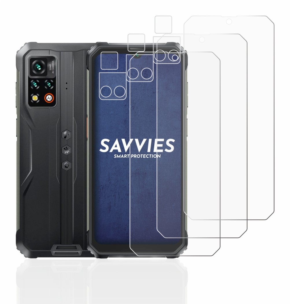 Immagine del dispositivo Blackview BV9200 (Fronte+Fotocamera) con un'ampia varietà di protezioni per lo schermo.