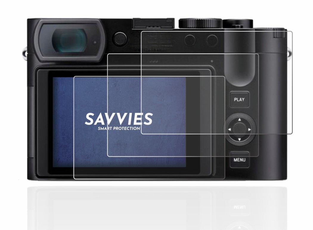 Image of the device Leica Q3 with a wide variety of screen protectors.