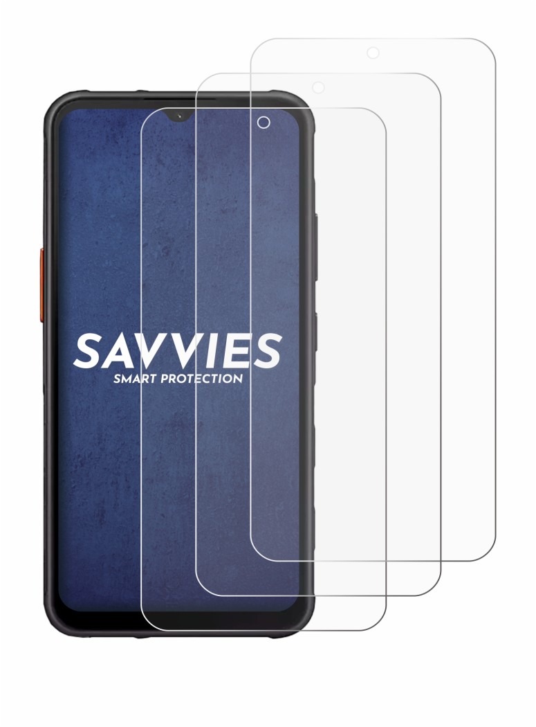 Abbildung des Geräts Samsung Galaxy XCover 7 mit einer Vielzahl des Displayschutzes.