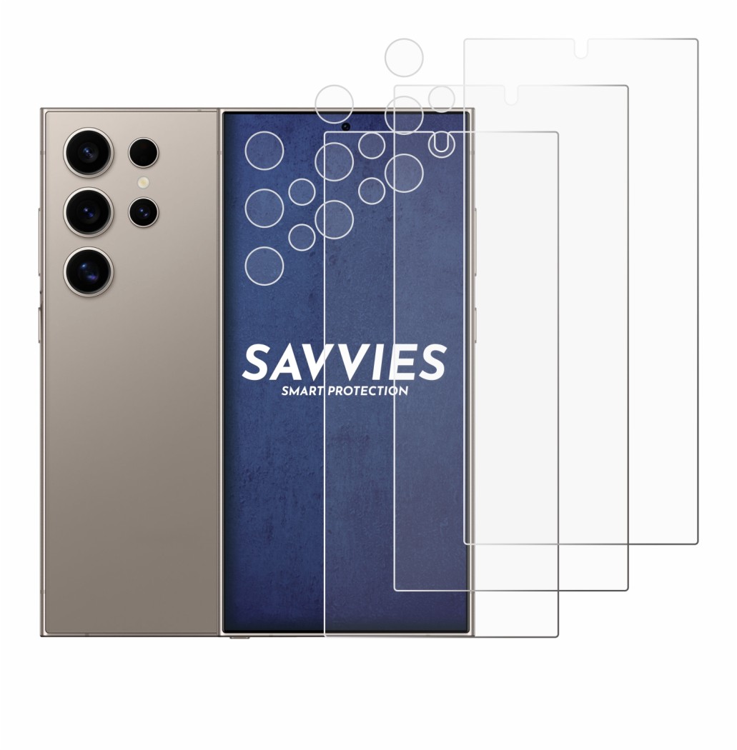 6x Savvies SU75 Protector de pantalla para Samsung Galaxy S24