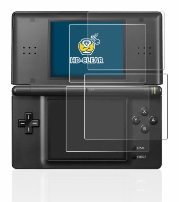 Immagine del dispositivo Nintendo DS LITE con un'ampia varietà di protezioni per lo schermo.