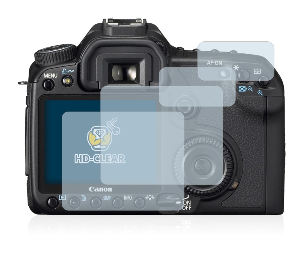 Image de l'appareil Canon EOS 40D avec une grande variété de protections d'écran.