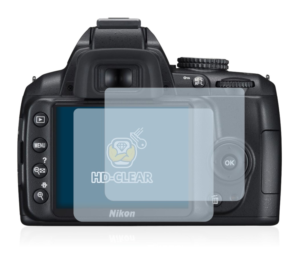 Imagen del dispositivo Nikon D3000 con una amplia variedad de protectores de pantalla.