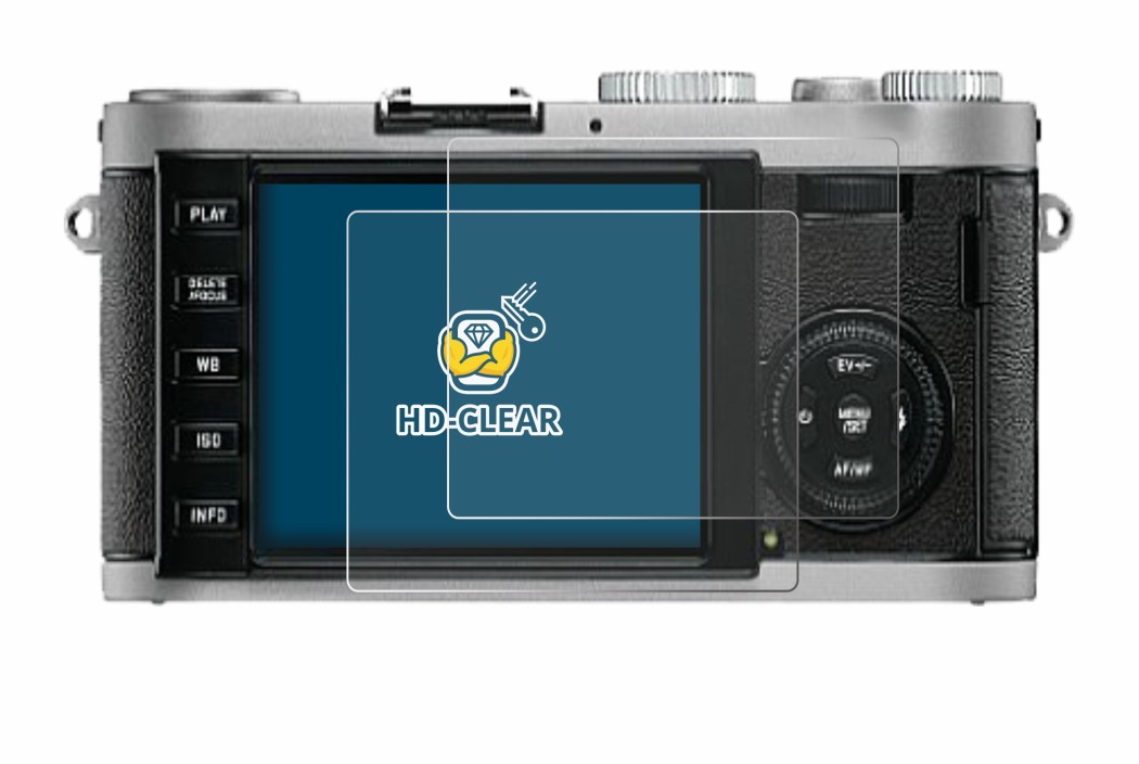 Image of the device Leica X1 with a wide variety of screen protectors.