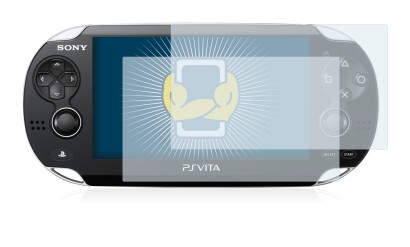 Abbildung des Geräts Sony Playstation Vita mit einer Vielzahl des Displayschutzes.