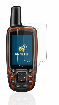 Abbildung des Geräts Garmin GPSMAP 64s mit einer Vielzahl des Displayschutzes.