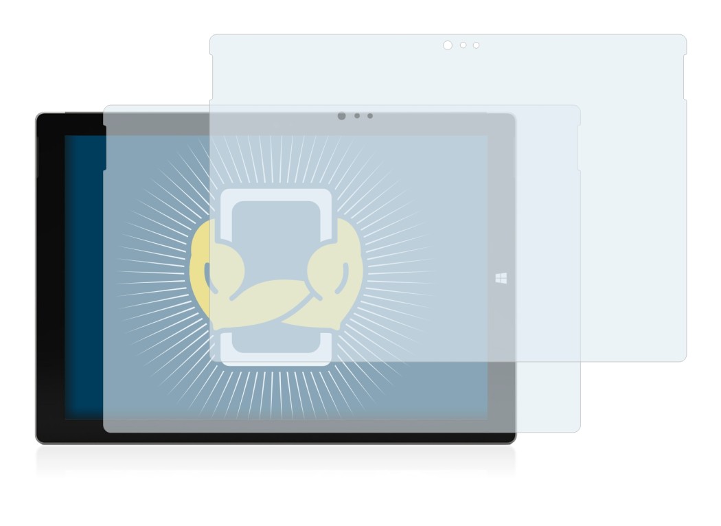 Imagen del dispositivo Microsoft Surface Pro 3 con una amplia variedad de protectores de pantalla.