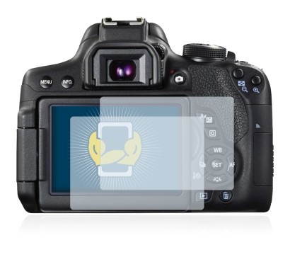 Imagen del dispositivo Canon EOS 750D con una amplia variedad de protectores de pantalla.