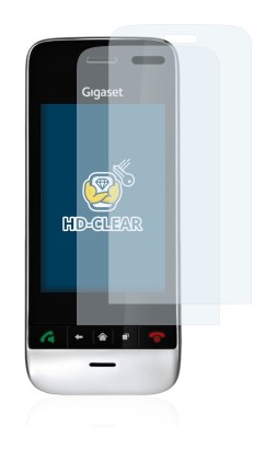 Abbildung des Geräts Gigaset SL910 (längliche Aussparung) mit einer Vielzahl des Displayschutzes.