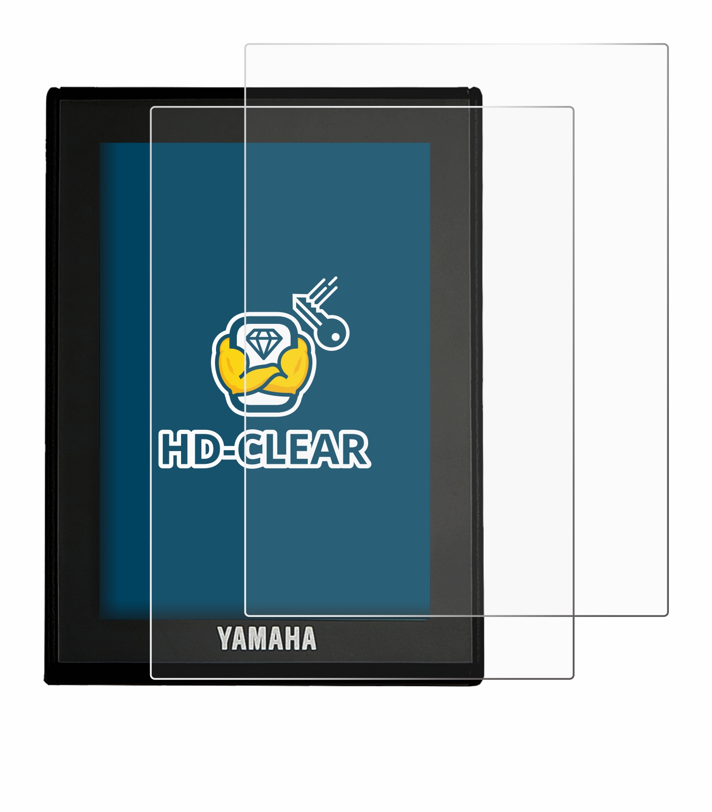 Crystal-Clear 2X BROTECT HD-Clear Screen Protector for Yamaha E-Bike LCD-Display Dirt-Repellent Hard-Coated