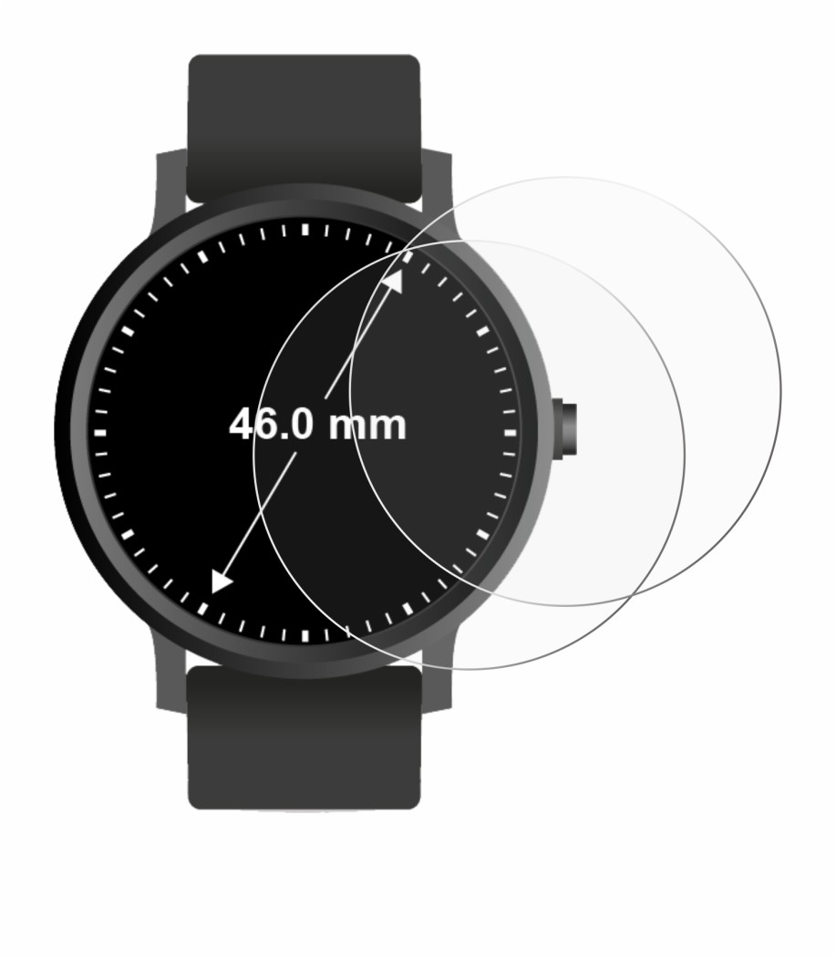 Image of the device Watches (Circular, ø: 46 mm) with a wide variety of screen protectors.