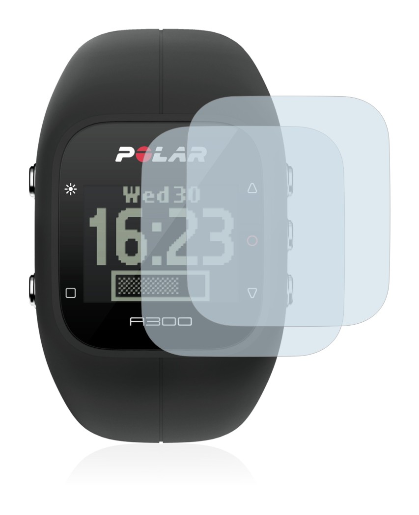 Image de l'appareil Polar A300 avec une grande variété de protections d'écran.