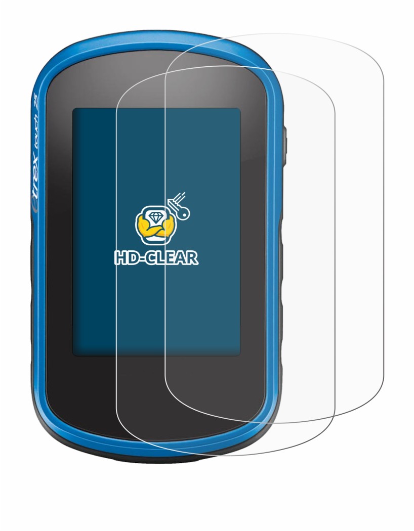 Imagen del dispositivo Garmin eTrex Touch 35 con una amplia variedad de protectores de pantalla.