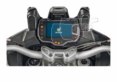 Imagen del dispositivo Ducati Multistrada 1200 2015+ Pantalla del velocímetro con una amplia variedad de protectores de pantal