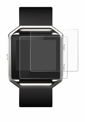 Immagine del dispositivo Fitbit Blaze con un'ampia varietà di protezioni per lo schermo.