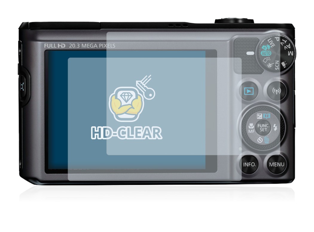 Image of the device Canon PowerShot SX720 HS with a wide variety of screen protectors.