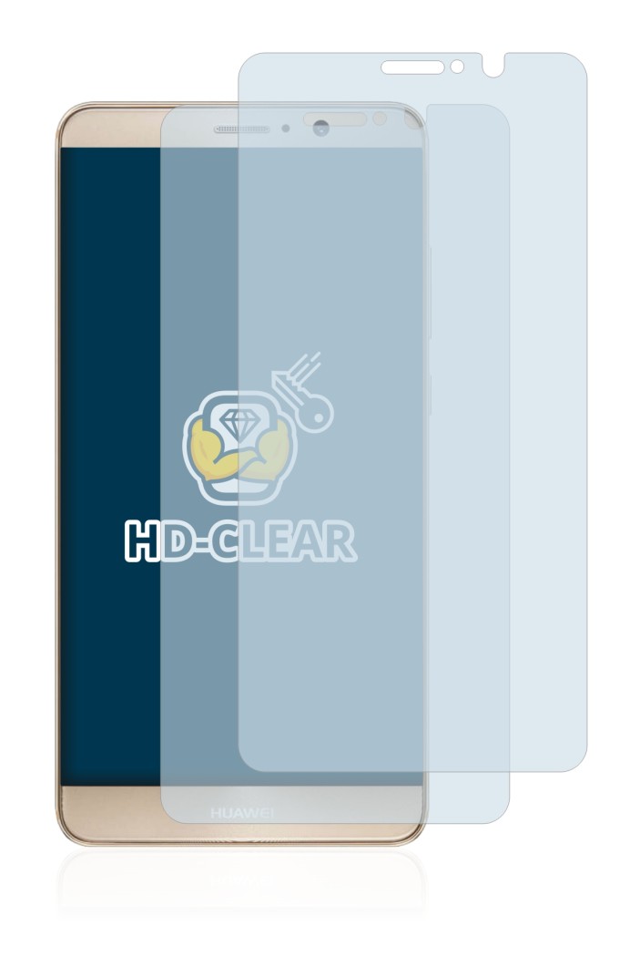Image de l'appareil Huawei Mate 9 avec une grande variété de protections d'écran.