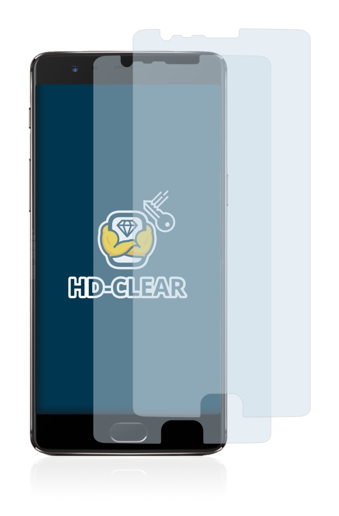 Image of the device OnePlus 3T with a wide variety of screen protectors.