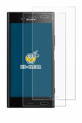 Image of the device Sony Xperia XZ1 with a wide variety of screen protectors.