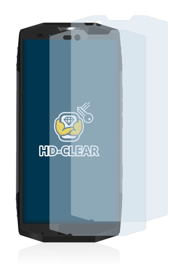 Image de l'appareil Blackview BV9000 Pro avec une grande variété de protections d'écran.