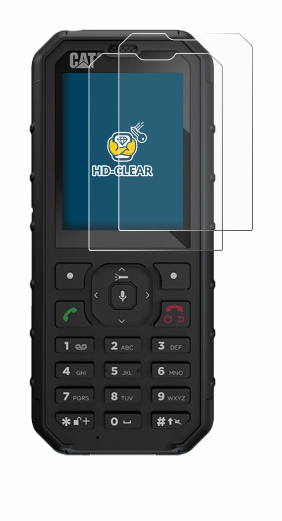 Immagine del dispositivo Caterpillar Cat B35 con un'ampia varietà di protezioni per lo schermo.