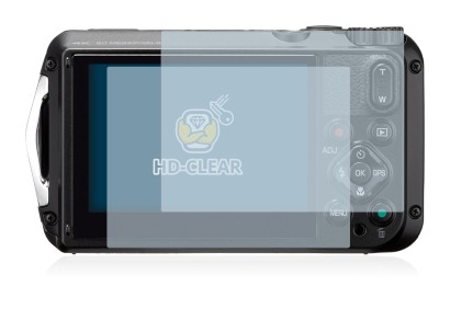 Image of the device Ricoh WG-6 with a wide variety of screen protectors.
