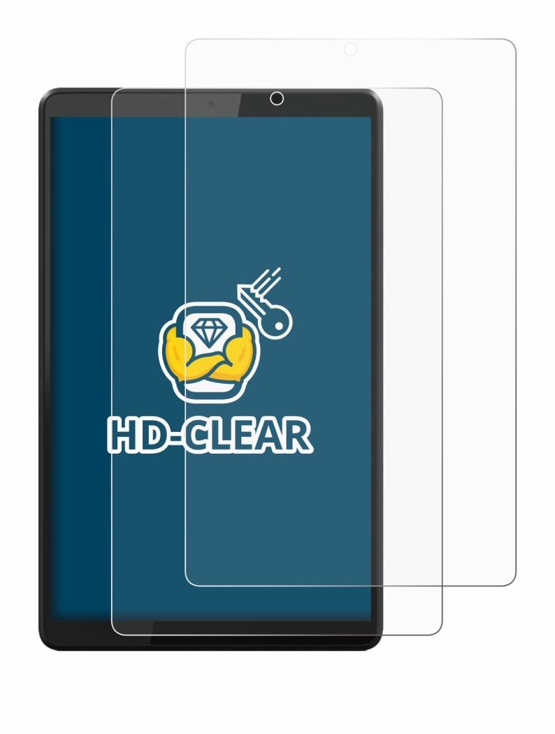 Image of the device Lenovo Tab M8 with a wide variety of screen protectors.