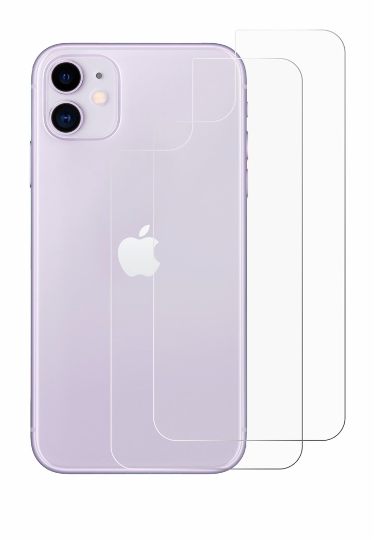 Immagine del dispositivo Apple iPhone 11 (Posteriore) con un'ampia varietà di protezioni per lo schermo.
