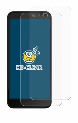 Image of the device Fairphone 3 Plus with a wide variety of screen protectors.