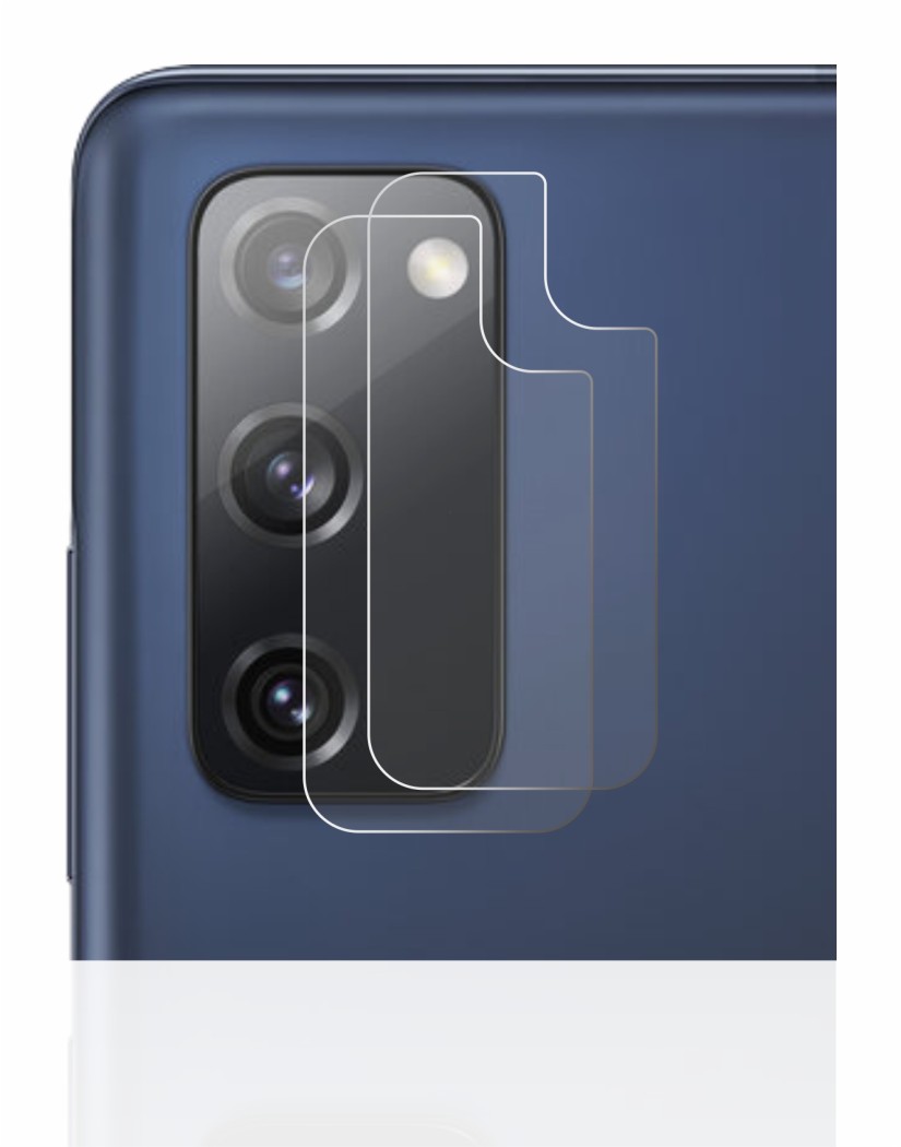 Immagine del dispositivo Samsung Galaxy S20 FE (SOLO Fotocamera) con un'ampia varietà di protezioni per lo schermo.