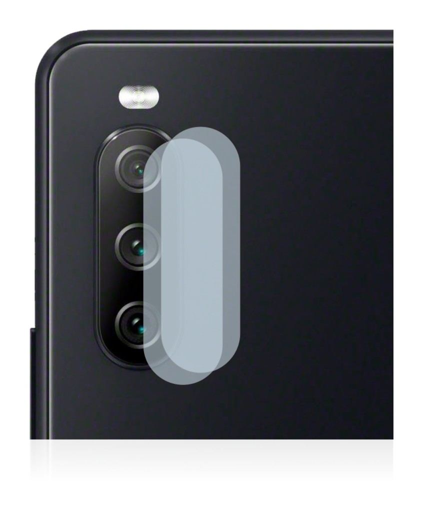 Abbildung des Geräts Sony Xperia 10 III (NUR Kameraschutz) mit einer Vielzahl des Displayschutzes.