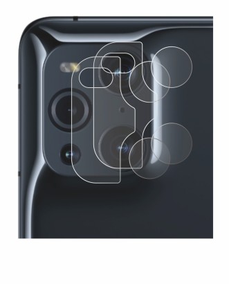 Image de l'appareil Oppo Find X3 Pro (Caméra UNIQUEMENT) avec une grande variété de protections d'écran.