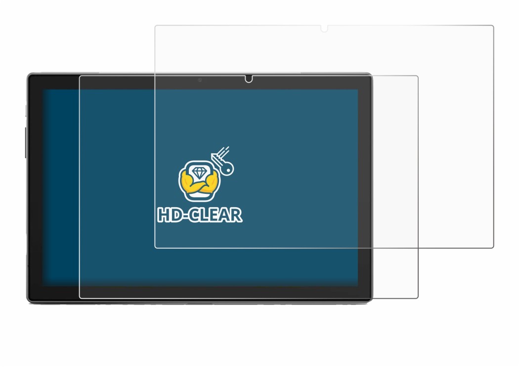 Abbildung des Geräts Blackview Tab 9 mit einer Vielzahl des Displayschutzes.