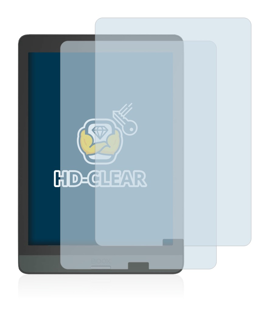 Image of the device Boox Nova 3 with a wide variety of screen protectors.