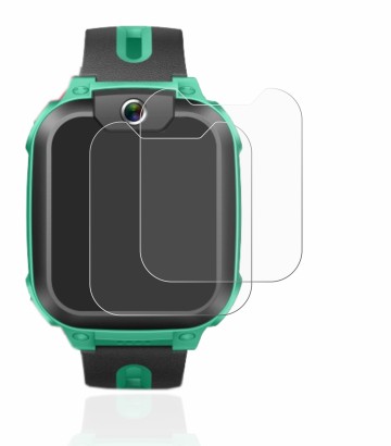 Immagine del dispositivo Imoo Watch Phone Z1 con un'ampia varietà di protezioni per lo schermo.