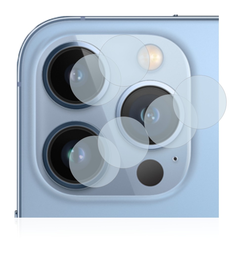 Image de l'appareil Apple iPhone 13 Pro Max (Caméra UNIQUEMENT) avec une grande variété de protections d'écran.