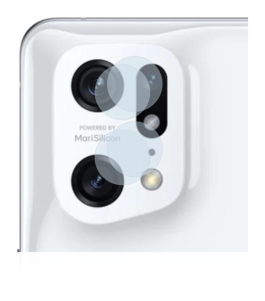 Abbildung des Geräts Oppo Find X5 Pro (NUR Kameraschutz) mit einer Vielzahl des Displayschutzes.