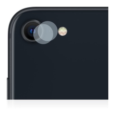 Abbildung des Geräts Apple iPhone SE 3 2022 (NUR Kameraschutz) mit einer Vielzahl des Displayschutzes.