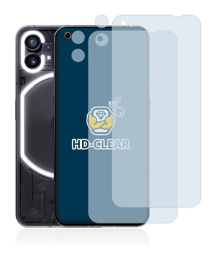 Image de l'appareil Nothing Phone (1) (Avant+Caméra) avec une grande variété de protections d'écran.