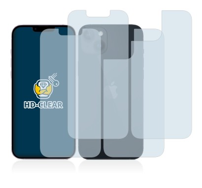 Immagine del dispositivo Apple iPhone 14 (Fronte+Retro) con un'ampia varietà di protezioni per lo schermo.