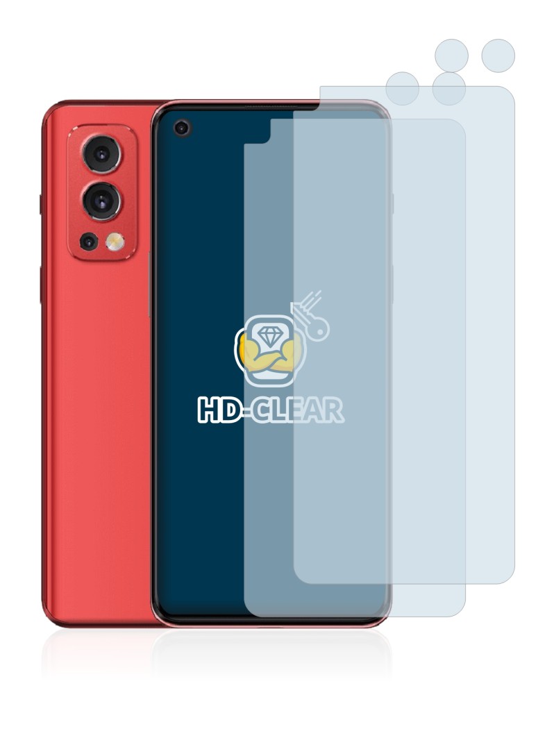 Imagen del dispositivo OnePlus Nord 2 5G (Frontal+Cámara) con una amplia variedad de protectores de pantalla.