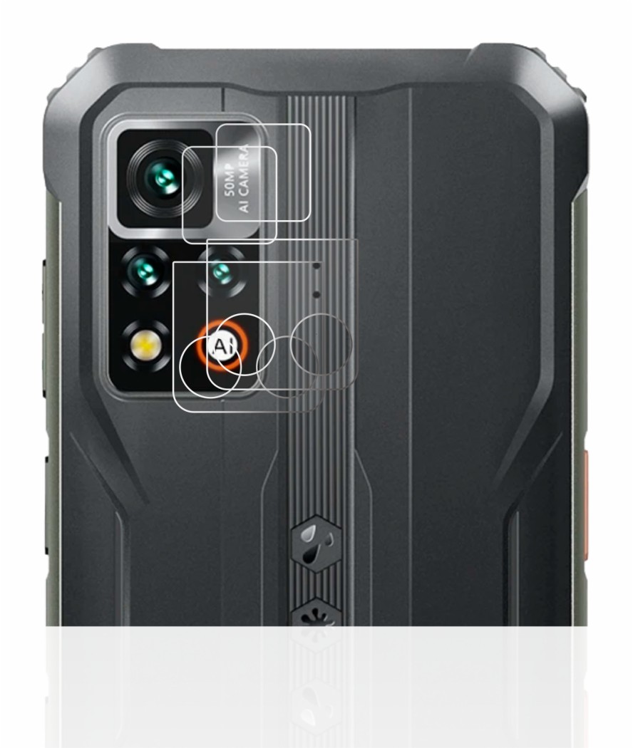 Abbildung des Geräts Blackview BV9200 (NUR Kameraschutz) mit einer Vielzahl des Displayschutzes.