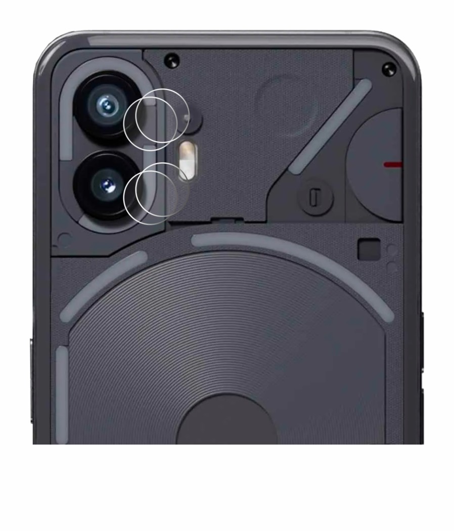 Image of the device Nothing Phone (2) (ONLY Camera Lens) with a wide variety of screen protectors.