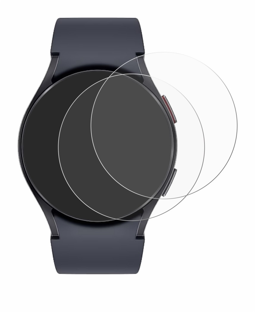Imagen del dispositivo Samsung Galaxy Watch 6 (44 mm) con una amplia variedad de protectores de pantalla.