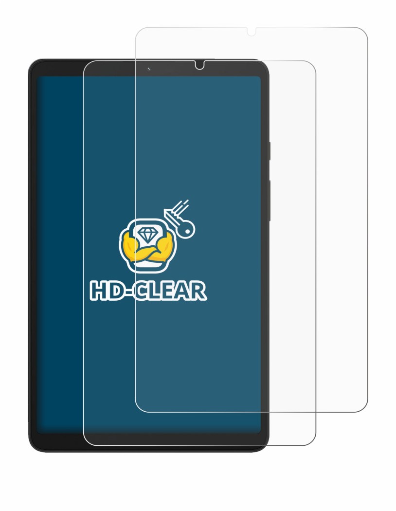 Abbildung des Geräts Samsung Galaxy Tab A9 WiFi mit einer Vielzahl des Displayschutzes.