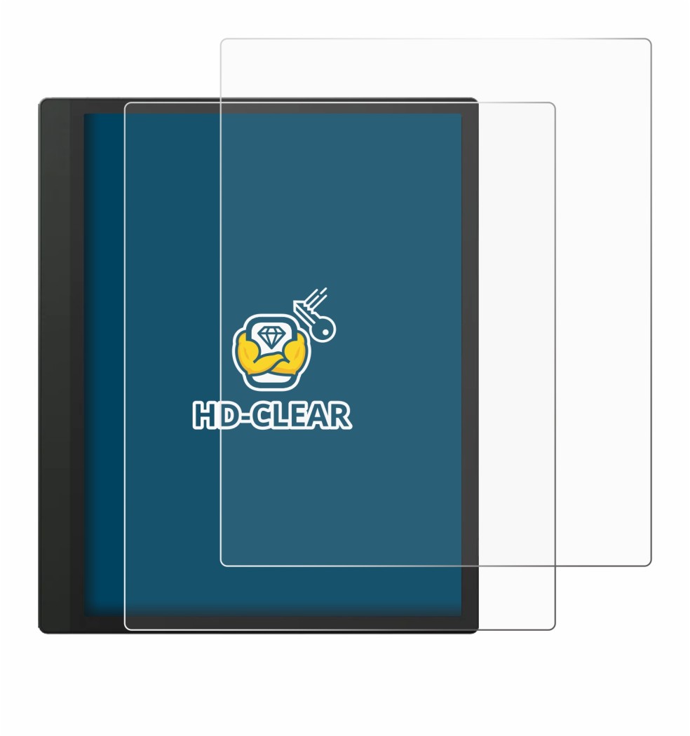 Image of the device Boox Tab Ultra C with a wide variety of screen protectors.