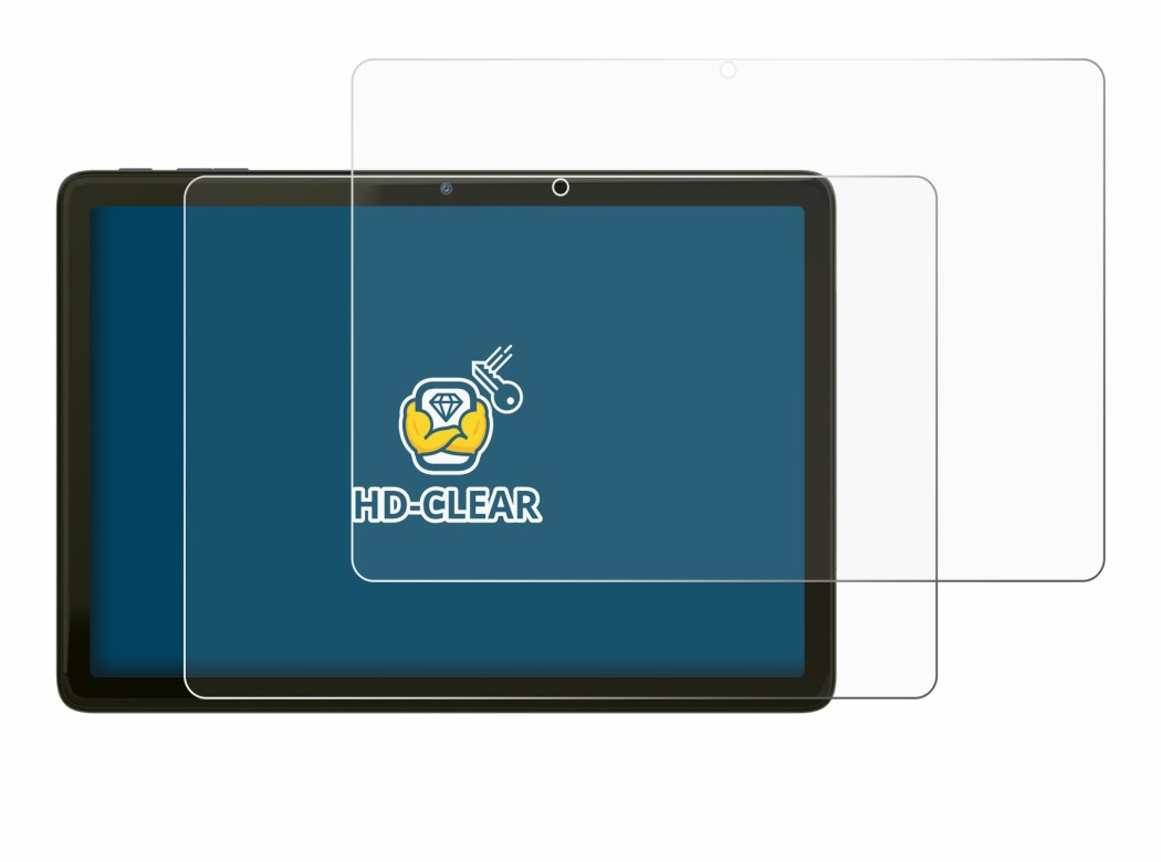 Immagine del dispositivo VALE Tablet V10A con un'ampia varietà di protezioni per lo schermo.